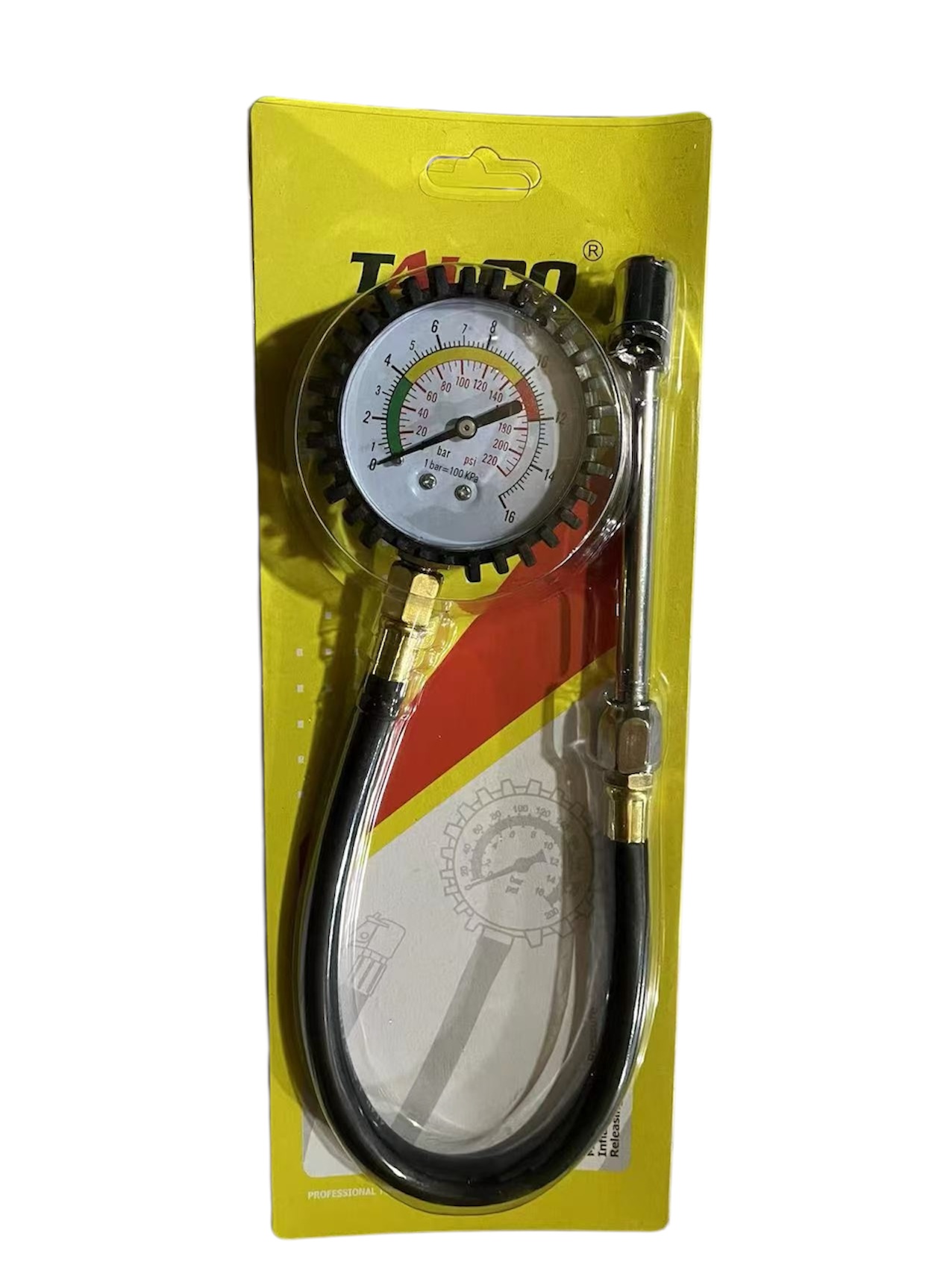 Tyre Pressure Gauge With Nozzle - Standard